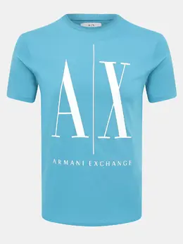 Armani Exchange: Голубая футболка 