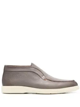 Santoni: Тёмные ботинки 