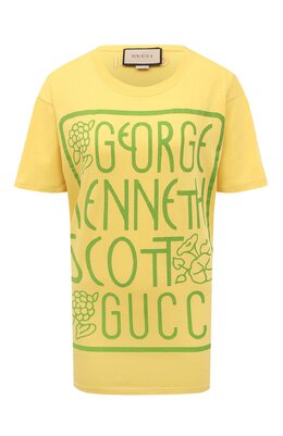 Хлопковая футболка Gucci x Ken Scott Gucci 615044 xjdbw