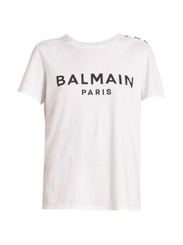 Balmain: Белая футболка