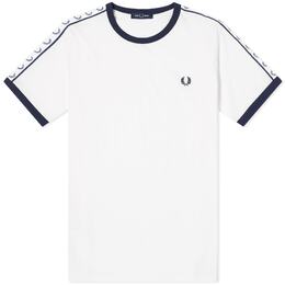 Fred Perry: Белая футболка  Ringer