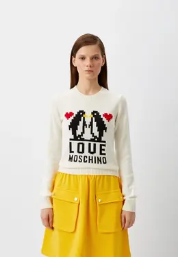 Love Moschino: Белый свитер