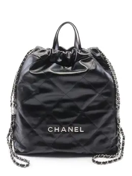 CHANEL Pre-Owned: Чёрный рюкзак