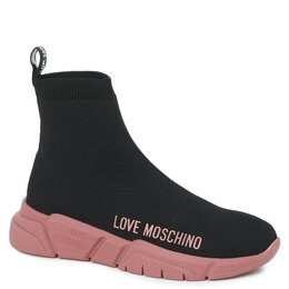 Love Moschino: Чёрные кроссовки