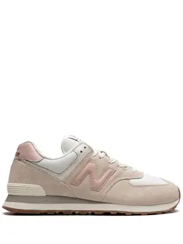 New Balance: Розовые кроссовки  574