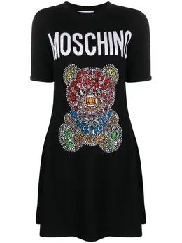 Moschino: Платье Teddy Bear с принтом