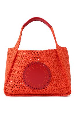 Stella McCartney: Оранжевая сумка Stella Logo small