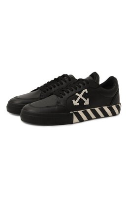 Off-White: Чёрные кеды Vulcanized