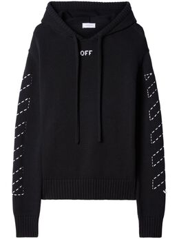 Off-White: Хлопковая толстовка Diag Stripe