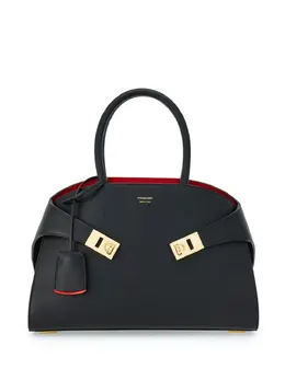 Ferragamo: Чёрная сумка-шоппер 