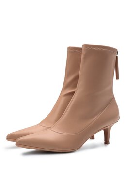 Gianvito Rossi: Бежевые ботинки 