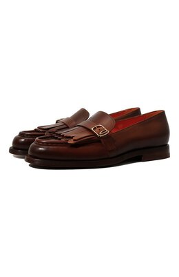 Santoni: Коричневые лоферы