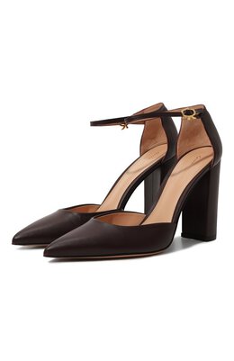 Gianvito Rossi: Бордовые туфли 