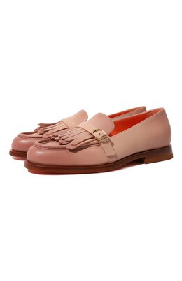 Santoni: Розовые лоферы 