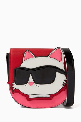 Karl Lagerfeld: Красная сумка через плечо Choupette