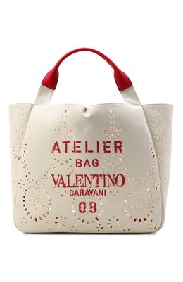 Valentino: Сумка Atelier medium с цветочным принтом