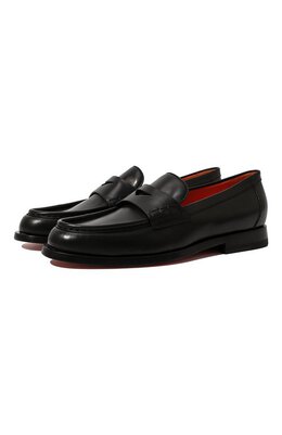 Santoni: Чёрные лоферы 