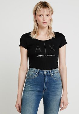 Armani Exchange: Футболка с принтом 