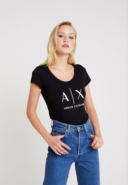 Armani Exchange: Футболка с принтом 