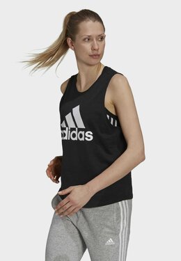 Adidas: Чёрный топ 