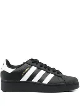 adidas: Чёрные кроссовки  Superstar