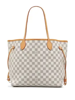 Louis Vuitton: Голубая сумка-шоппер Neverfull MM