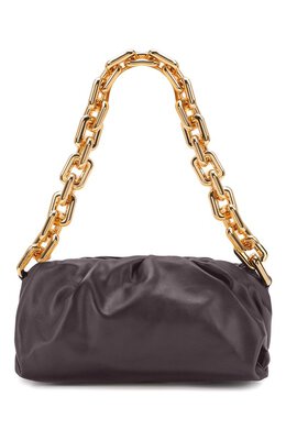 Bottega Veneta: Фиолетовая сумка Chain Pouch