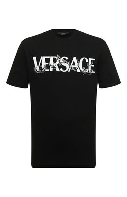 Versace: Хлопковая футболка 