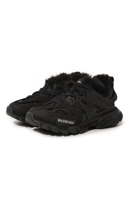 Balenciaga: Чёрные кроссовки Track