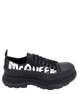 Alexander McQueen: Чёрные кроссовки  Tread Slick