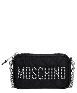 Moschino: Чёрная сумка через плечо 