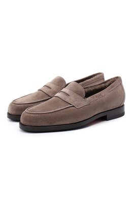 Santoni: Коричневые лоферы 