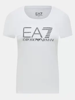 EA7 Emporio Armani: Белая футболка 