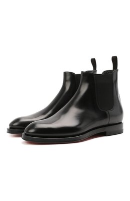 Santoni: Чёрные ботинки