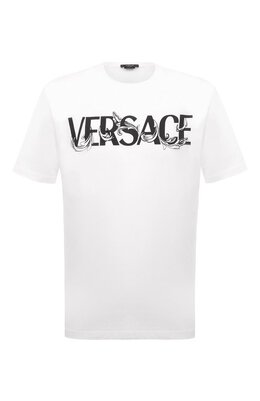 Versace: Хлопковая футболка