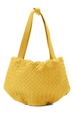 Bottega Veneta: Жёлтая сумка Bulb Small