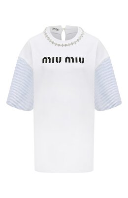 Miu Miu: Хлопковая футболка 