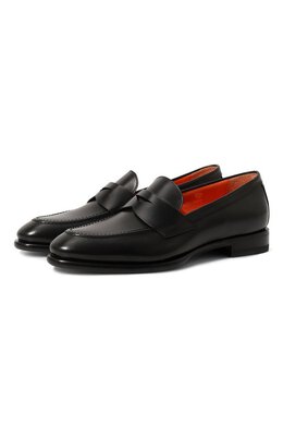 Santoni: Чёрные лоферы 