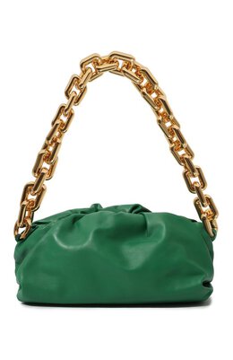 Bottega Veneta: Зелёная сумка  Chain Pouch