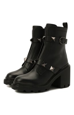 Valentino: Чёрные ботинки Roman Stud