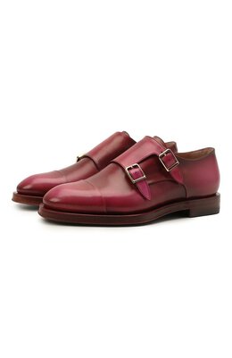 Santoni: Бордовые лоферы