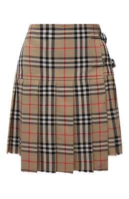 Burberry: Юбка Vintage Check из шерсти