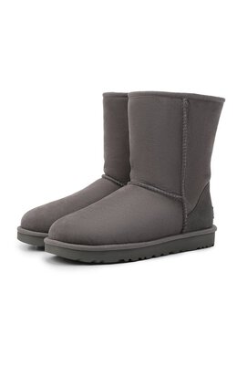 UGG: Серые сапоги Classic Short