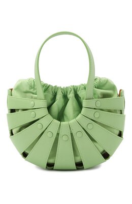 Bottega Veneta: Зелёная сумка  Shell Small