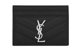 Saint Laurent: Чёрный картхолдер Monogram