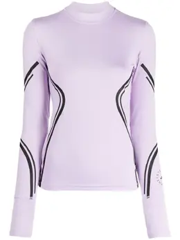 adidas by Stella McCartney: Фиолетовый топ 