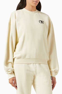 Off-White: Хлопковый свитшот OW