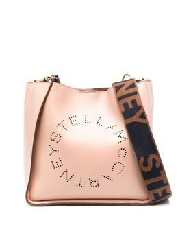 Stella McCartney: Розовая сумка через плечо Stella Logo mini