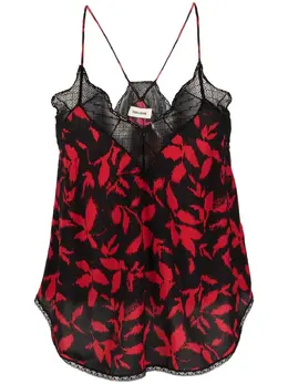 Zadig&Voltaire: Майка  Christy с принтом