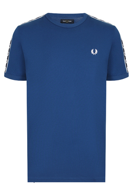 FRED PERRY: Синяя футболка 